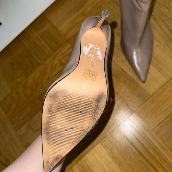 Topshop Beige Heeled Booties - Picture 4 of 10